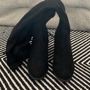 Black Suede Over the KneeBoots.